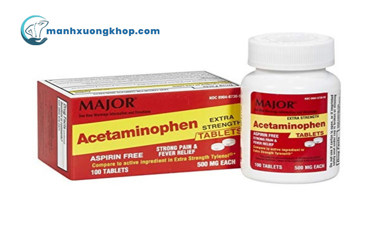 Thuốc giảm đau không kê đơn Acetaminophen 1